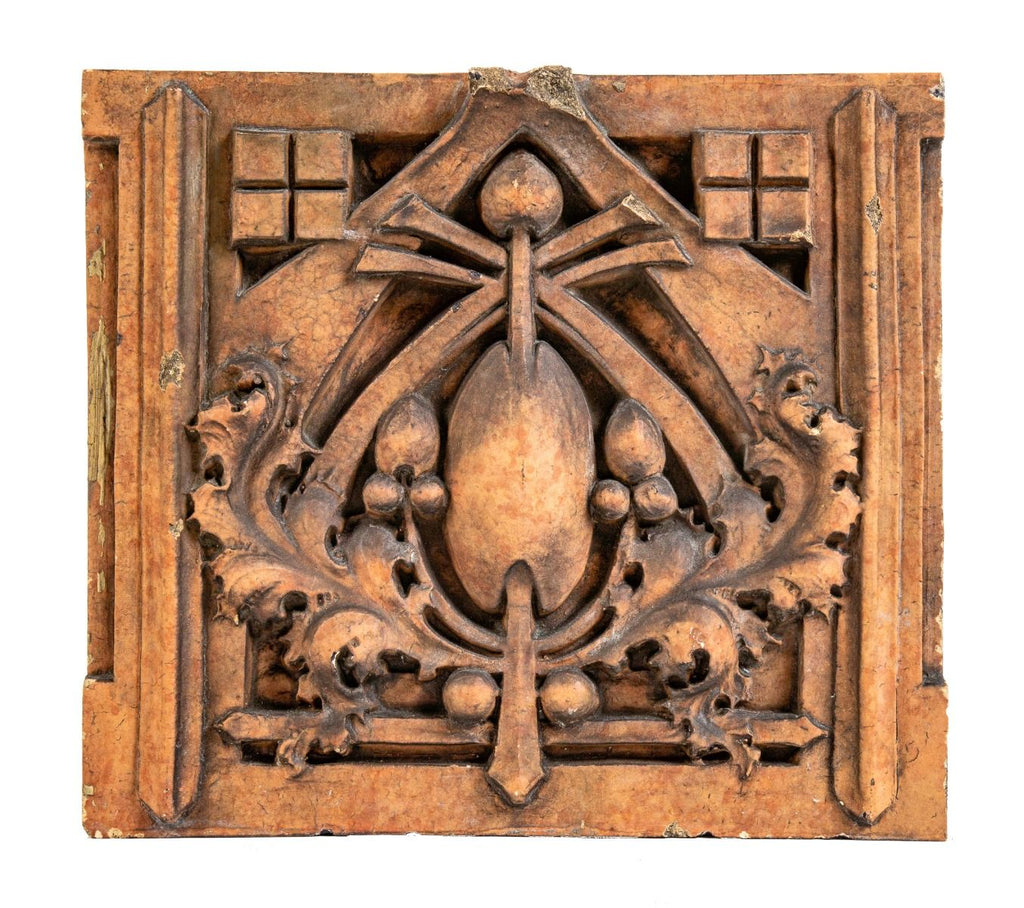 museum-quality 1936 george grant elmslie-designed thomas a. edison school glazed terra cotta