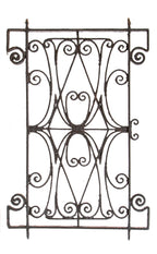 exceptional oversized 19th century salvaged chicago black enameled wrought iron residential window grille