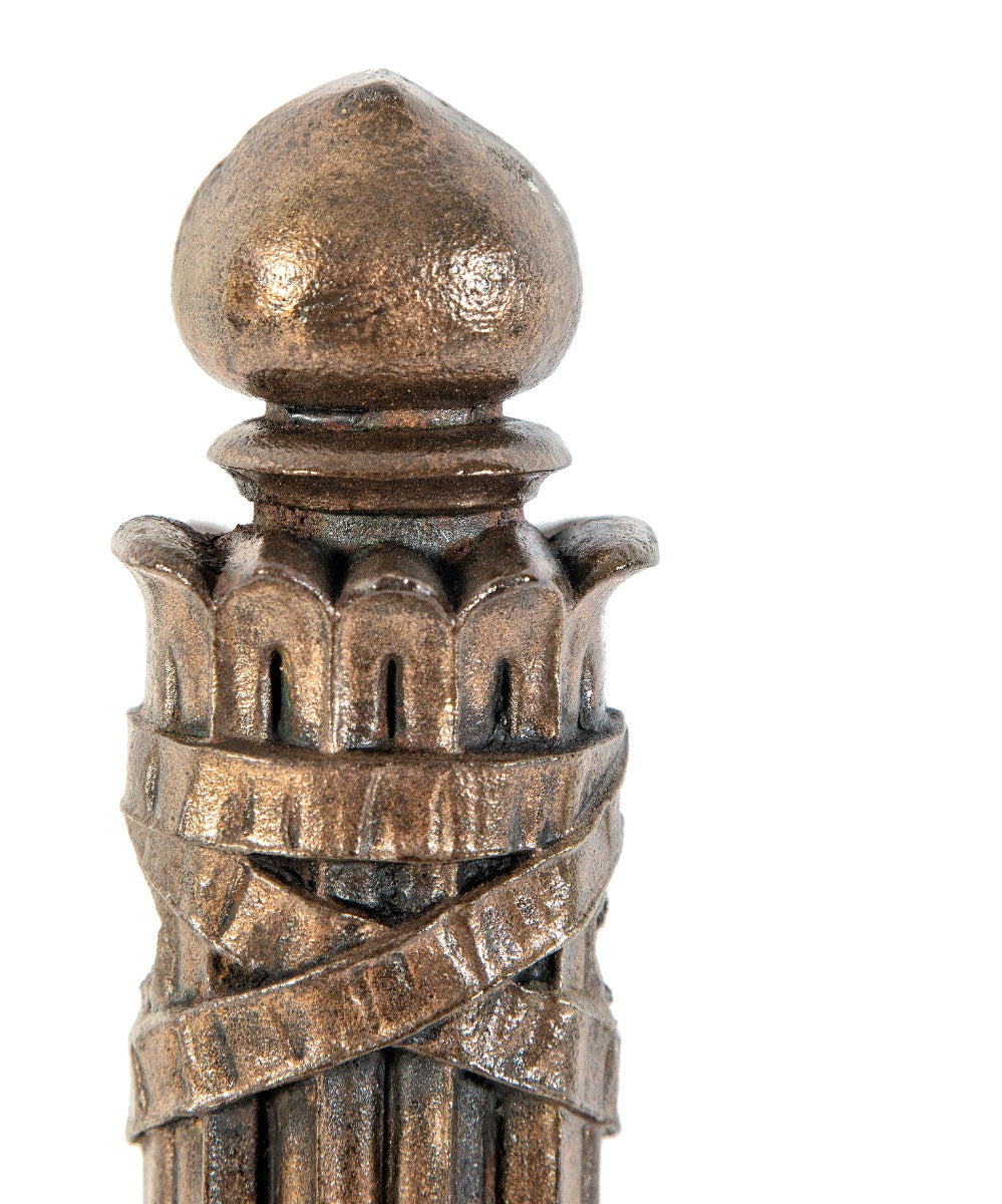 henry ives cobb-designed ornamental cast iron federal building copper-plated elevator door column fragment