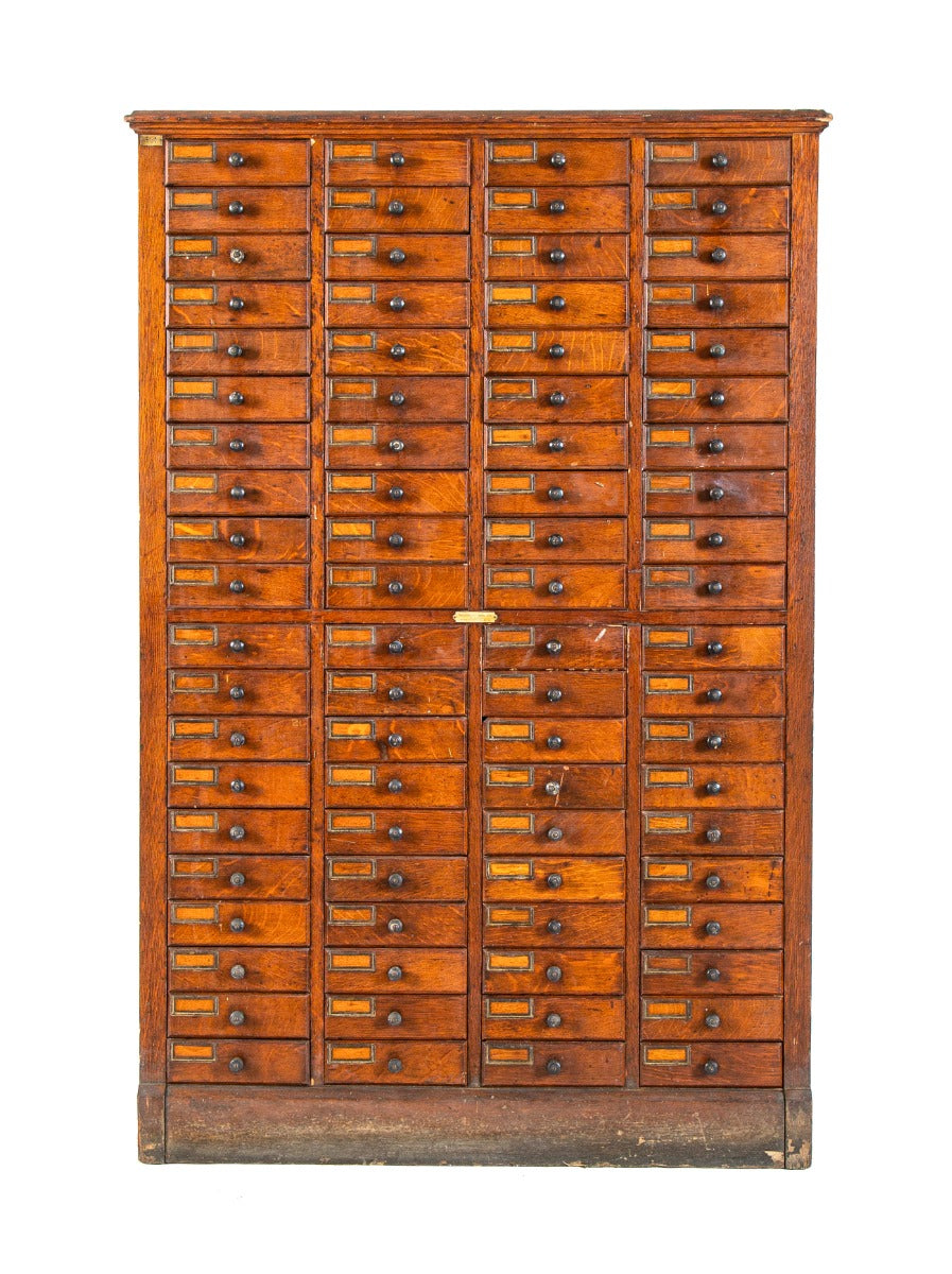 rare early 20th century original and intact woodruff quartered oak wood oversized filing/document cabinet