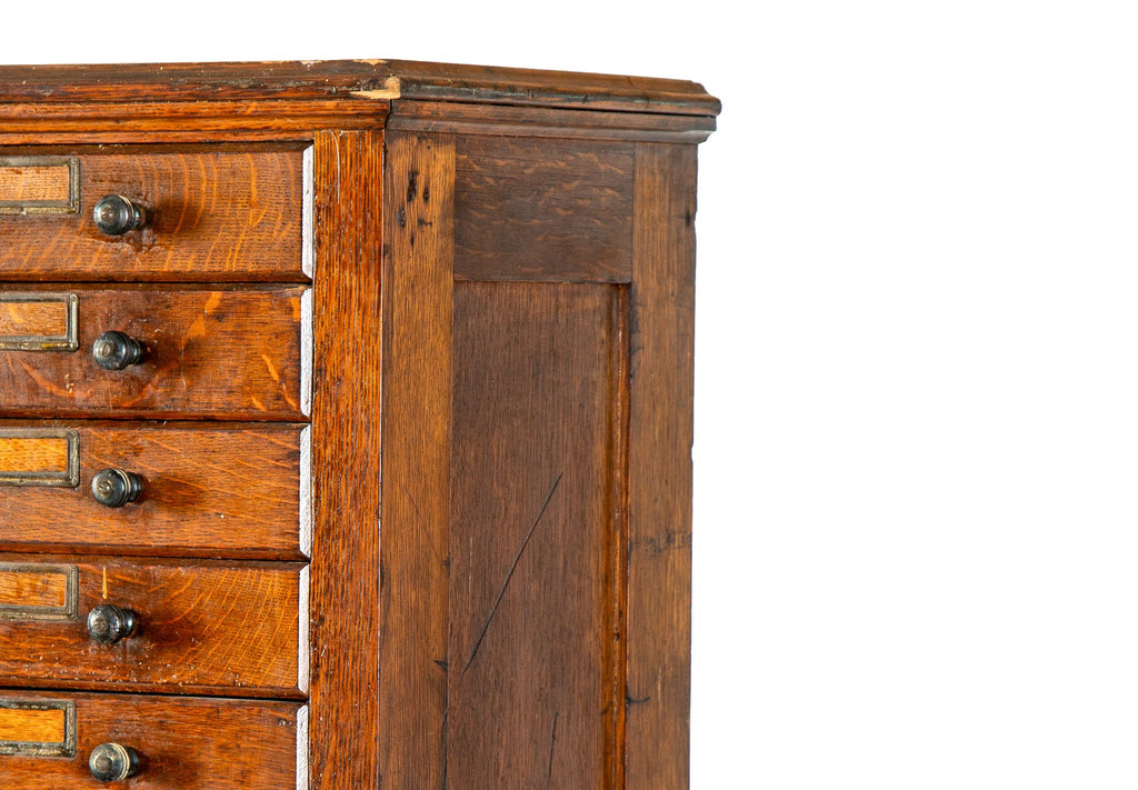 rare early 20th century original and intact woodruff quartered oak wood oversized filing/document cabinet