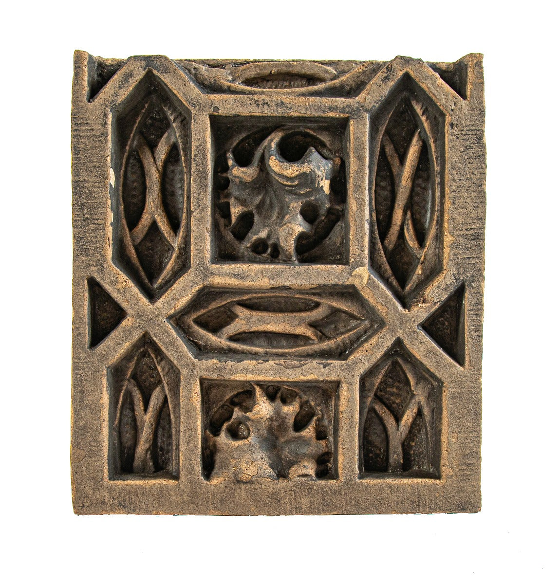 original 1892 schiller building or garrick theater exterior ornamental terra cotta panel executed by the northwestern terra cotta company