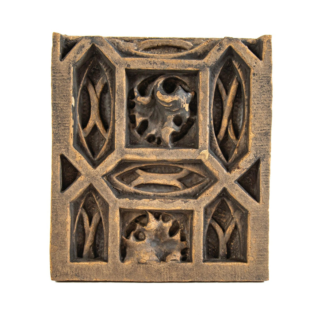 original 1892 schiller building or garrick theater exterior ornamental terra cotta panel executed by the northwestern terra cotta company