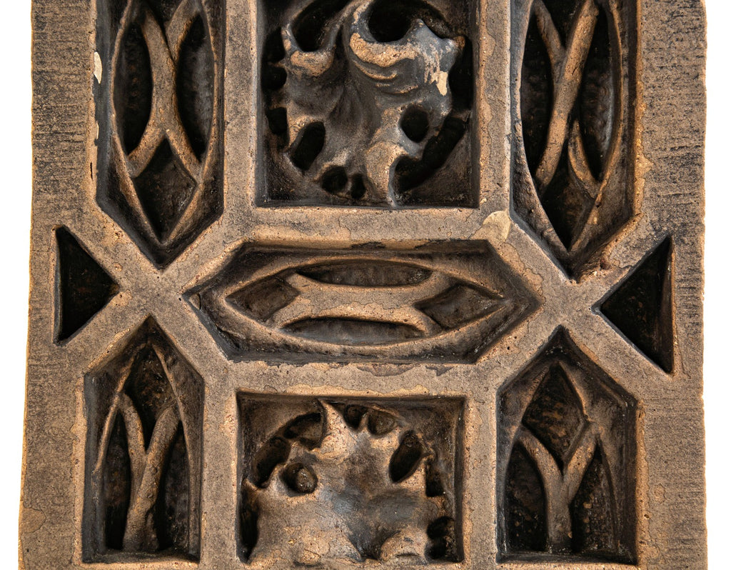 original 1892 schiller building or garrick theater exterior ornamental terra cotta panel executed by the northwestern terra cotta company