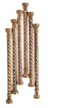 group of six matching historically important ornamental cast bronze railway exchange building pilasters