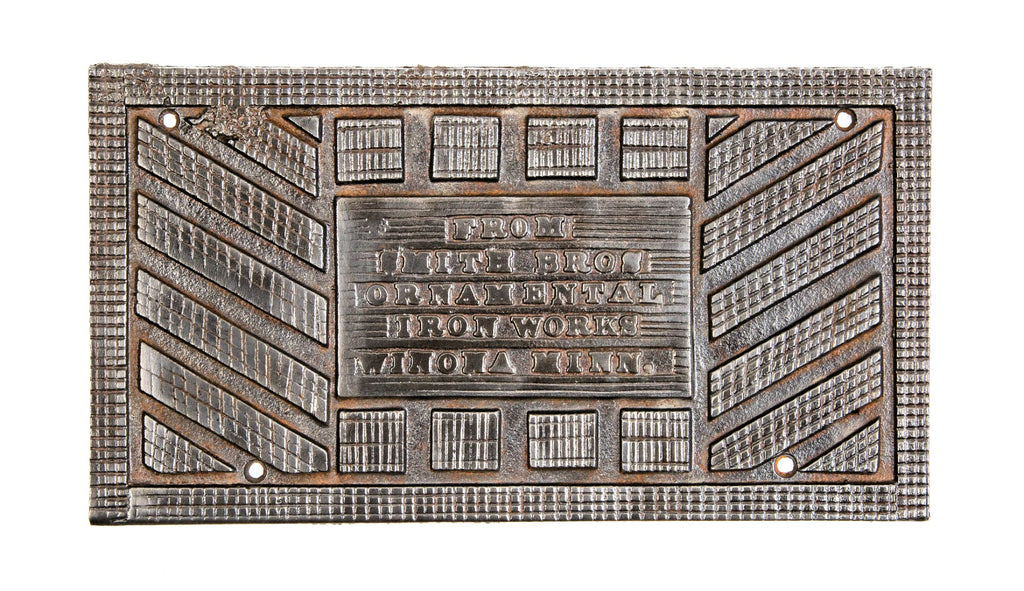 rare 1870s commercial building staircase cast iron smith brothers foundry anti-slip tread plate