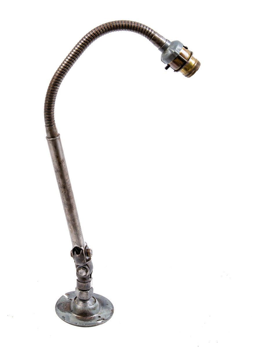 fully adjustable early 20th century refinished vintage american industrial factory machine shop task lamp