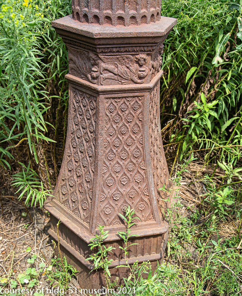 1894-95 original charles b. atwood-designed ornamental cast iron access panel from a chicago world's fair or columbian exposition