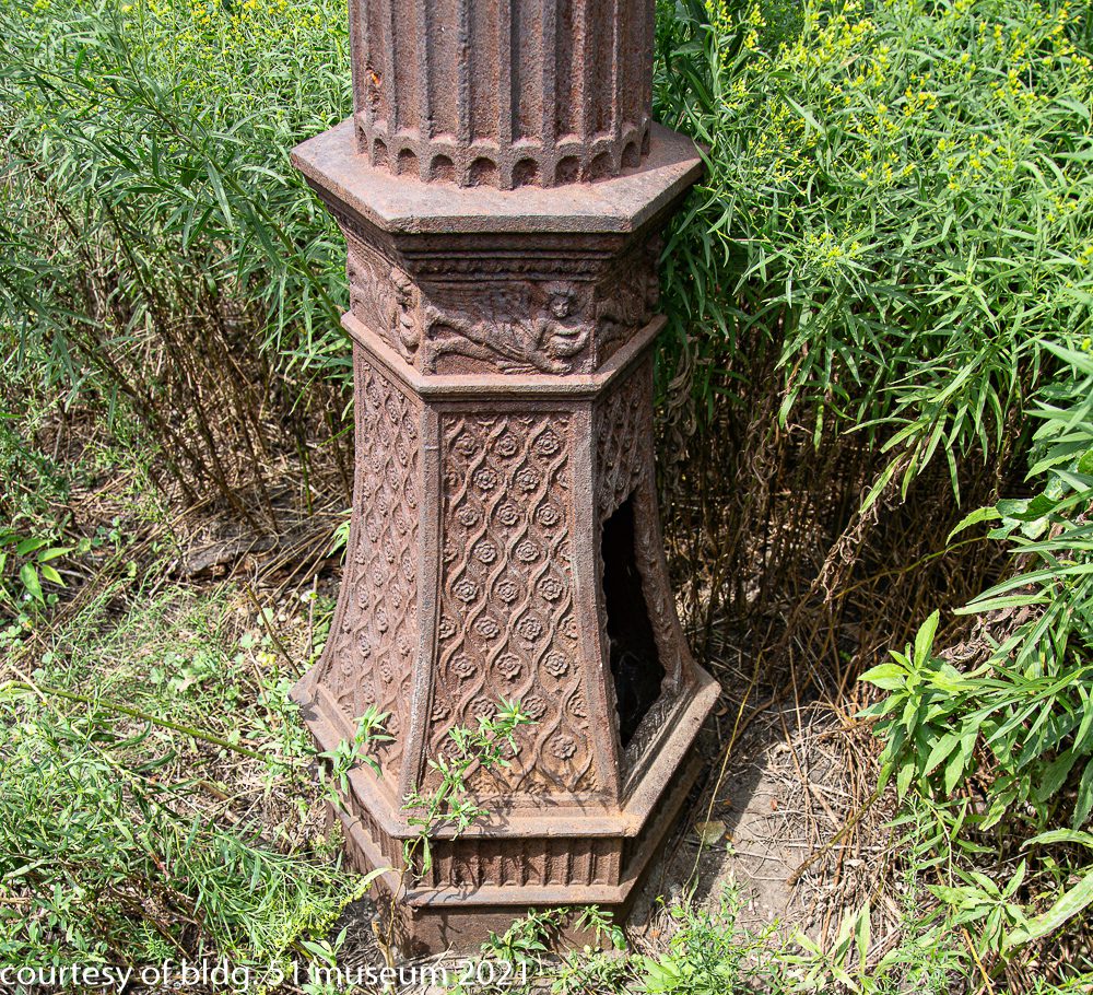 1894-95 original charles b. atwood-designed ornamental cast iron access panel from a chicago world's fair or columbian exposition