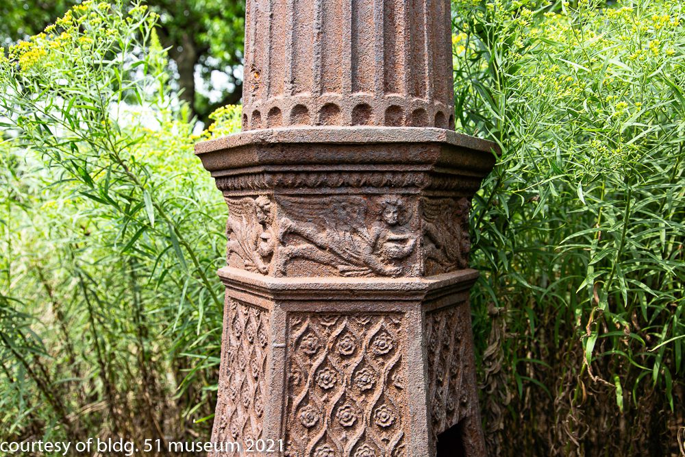 1894-95 original charles b. atwood-designed ornamental cast iron access panel from a chicago world's fair or columbian exposition