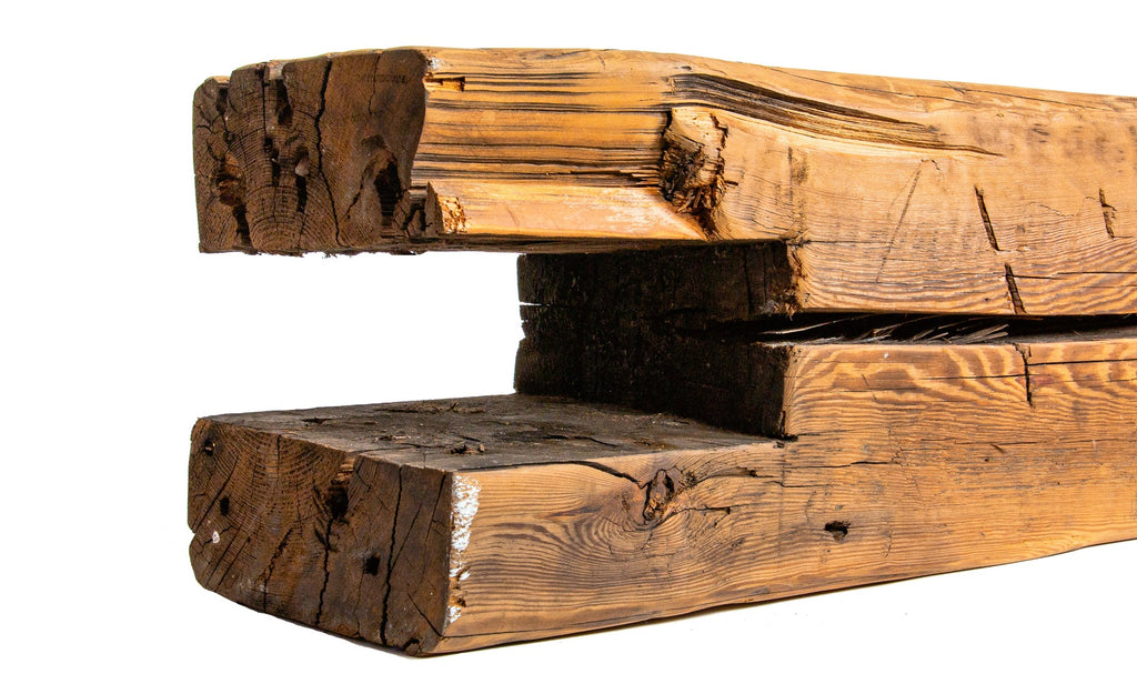 original old growth pine wood john kent russell house (1855) heavily notched sill plate