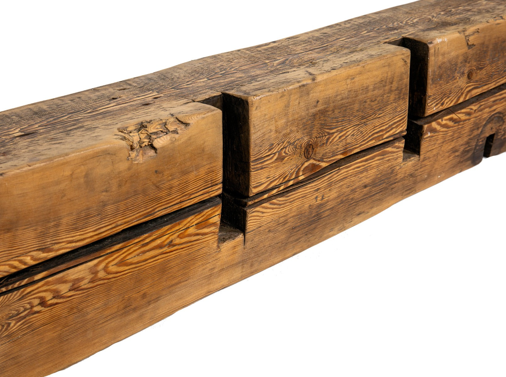 original old growth pine wood john kent russell house (1855) heavily notched sill plate