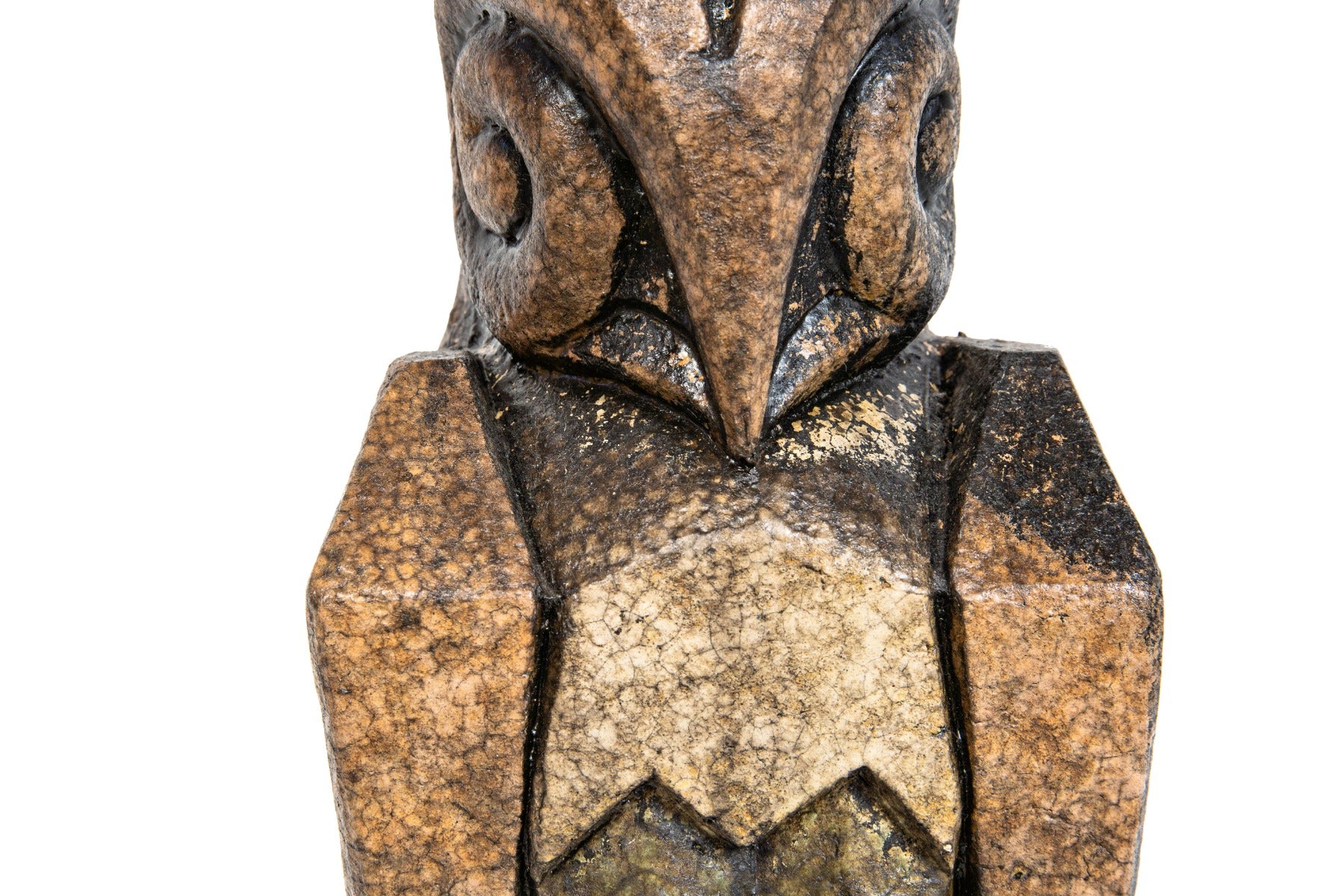 original 1929 american art deco style salvaged chicago richman brothers polychromed terra cotta figural owl