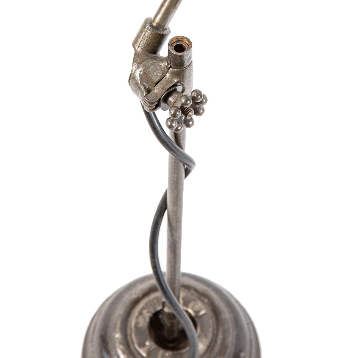 early 20th century american industrial refinished o.c. white kuckle-joint adjustable table or desk lamp