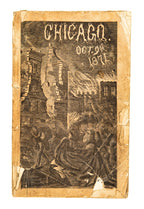 rare all original and intact 1871 "great fire of chicago" profusely illustrated softbound book published by barclay & company