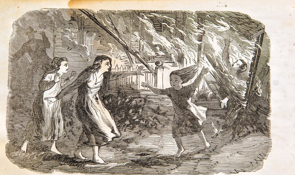 rare all original and intact 1871 "great fire of chicago" profusely illustrated softbound book published by barclay & company