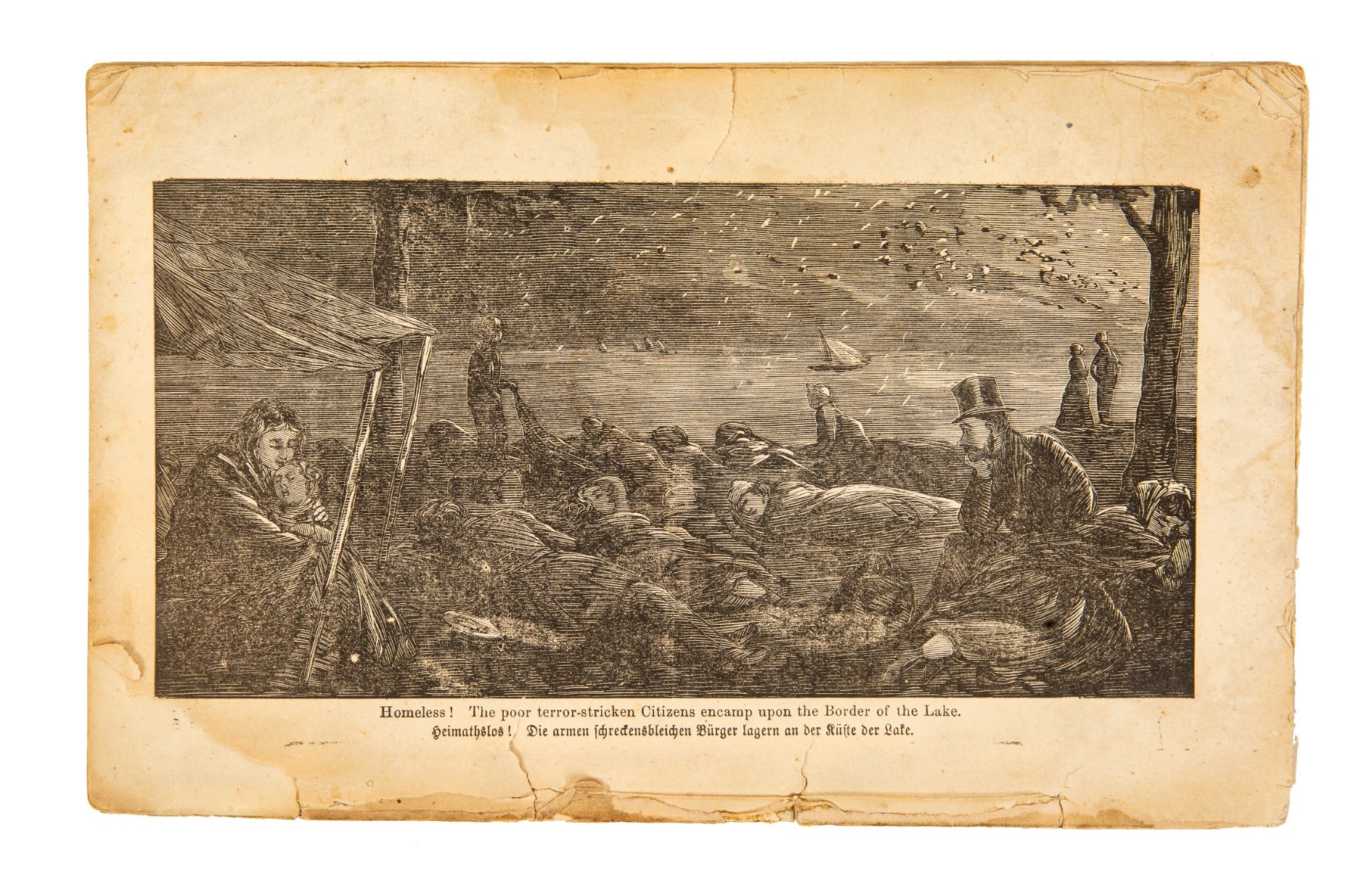 rare all original and intact 1871 "great fire of chicago" profusely illustrated softbound book published by barclay & company