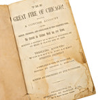 rare all original and intact 1871 "great fire of chicago" profusely illustrated softbound book published by barclay & company