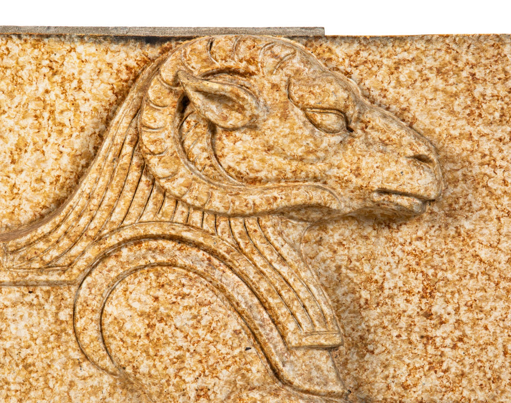 hard to find original 1928 walter bailey-designed egyptian revival knights of pythias temple terra cotta mythical creature