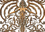 historically important early 20th century ornamental cast bronze interior new york city grand central terminal figural wall-mount air ventilation grille or cover