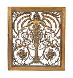 historically important early 20th century ornamental cast bronze interior new york city grand central terminal figural wall-mount air ventilation grille or cover