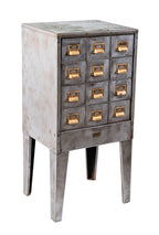 highly sought after early 20th century "steel age" commercial office building freestanding filing drawer cabinet