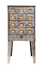 highly sought after early 20th century "steel age" commercial office building freestanding filing drawer cabinet