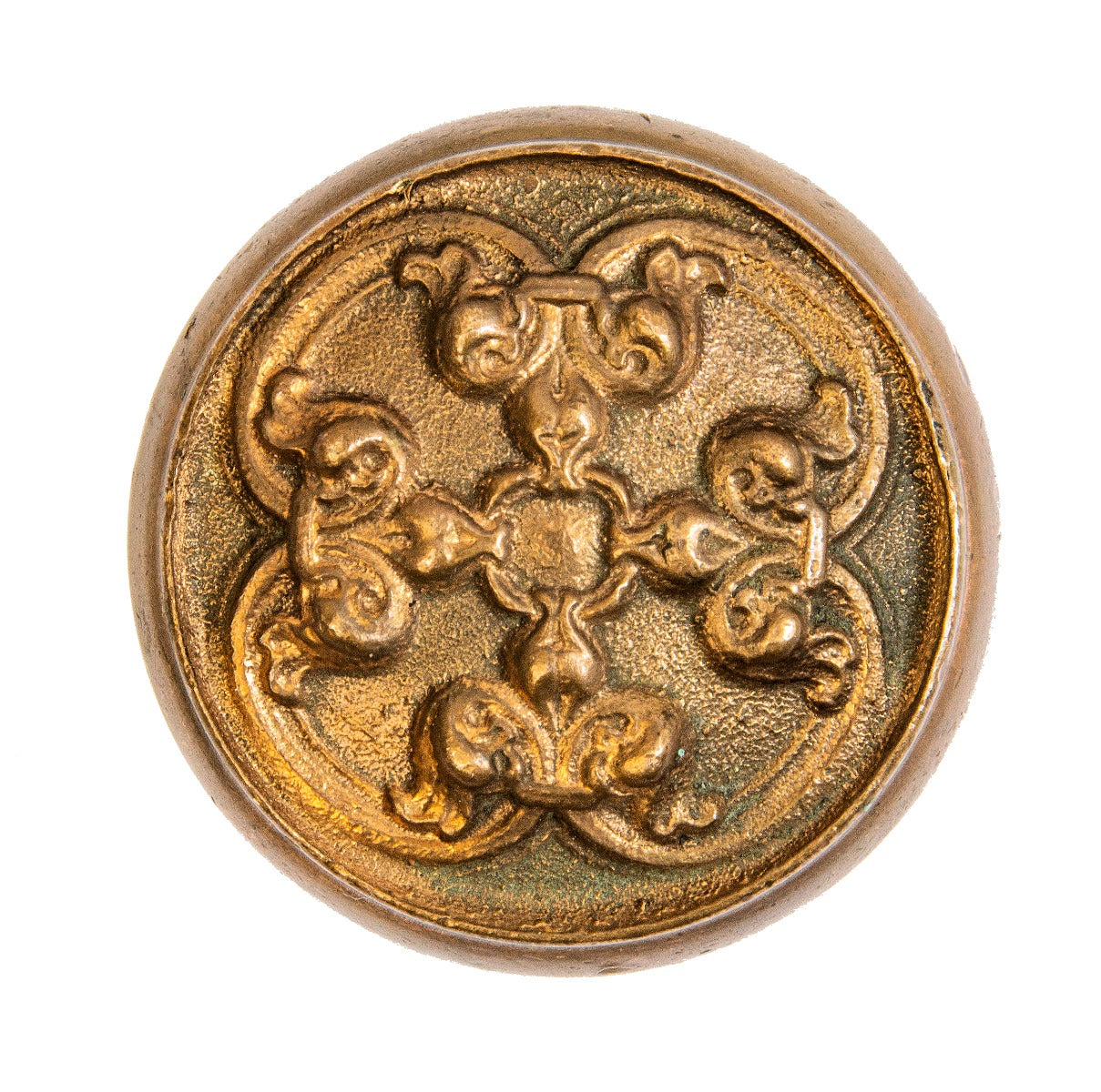 single early 20th century ornamental cast bronze gothic style residential passage size doorknob by p.f. corbin
