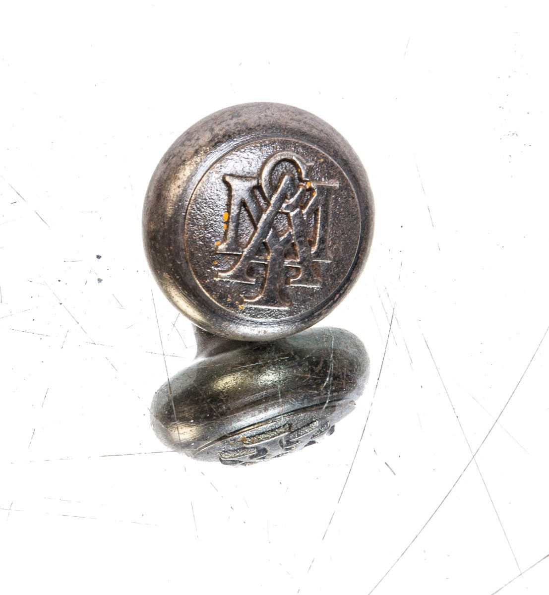 original early 20th century distinctive monogrammed cast iron ywca emblematic doorknob