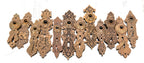 late 19th century exterior ornamental cast bronze residential entrance door backplates with swinging keyhole covers