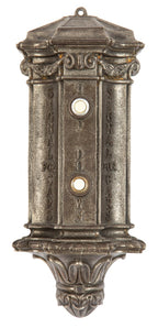 late 19th century original ornamental cast iron old colony building lobby elevator call box designed by holabird and roche
