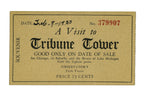 original 1930s hard to find chicago tribune tower observatory ticket stub and profusely illustrated souvenir booklet