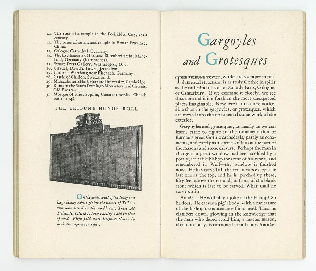 original 1930s hard to find chicago tribune tower observatory ticket stub and profusely illustrated souvenir booklet