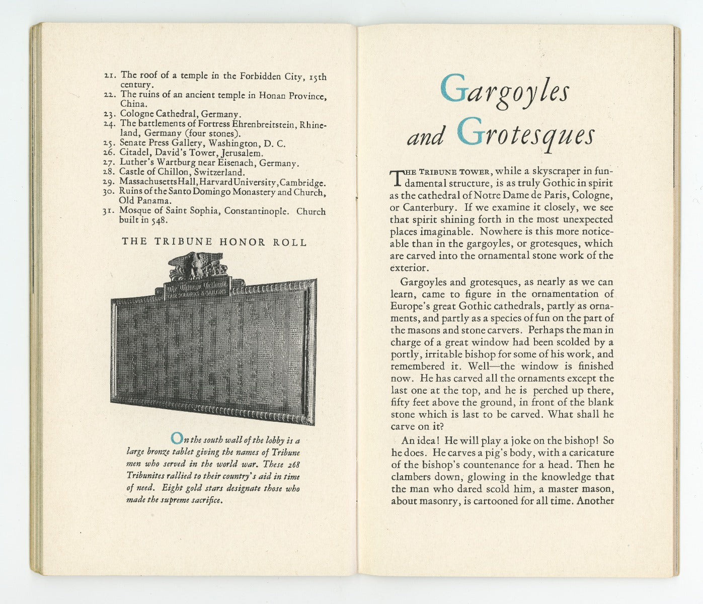 original 1930s hard to find chicago tribune tower observatory ticket stub and profusely illustrated souvenir booklet