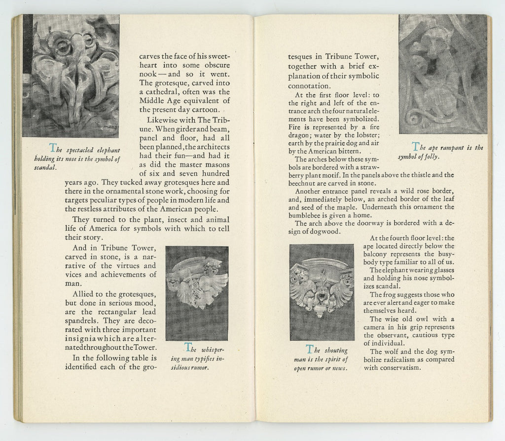 original 1930s hard to find chicago tribune tower observatory ticket stub and profusely illustrated souvenir booklet