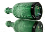 completely intact c. late 1840's light emerald green glass "knickerbocker" soda bottle manufactured for new york bottler samuel smith