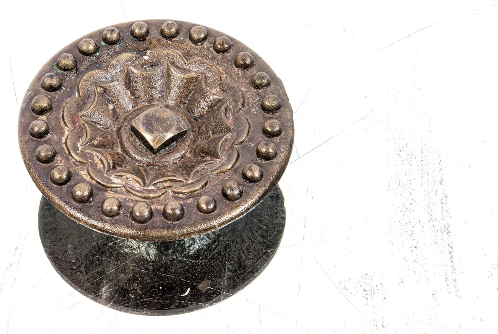 original 1880s exterior salvaged chicago commercial building cast iron rosette executed by the union foundry works
