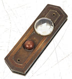 all original cast bronze single-button chicago board of trade building passenger elevator push-button and backplate