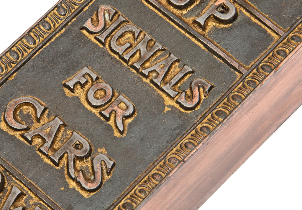 historically important 1892 betz building interior lobby cast iron elevator push button call box with traces of copper-plating