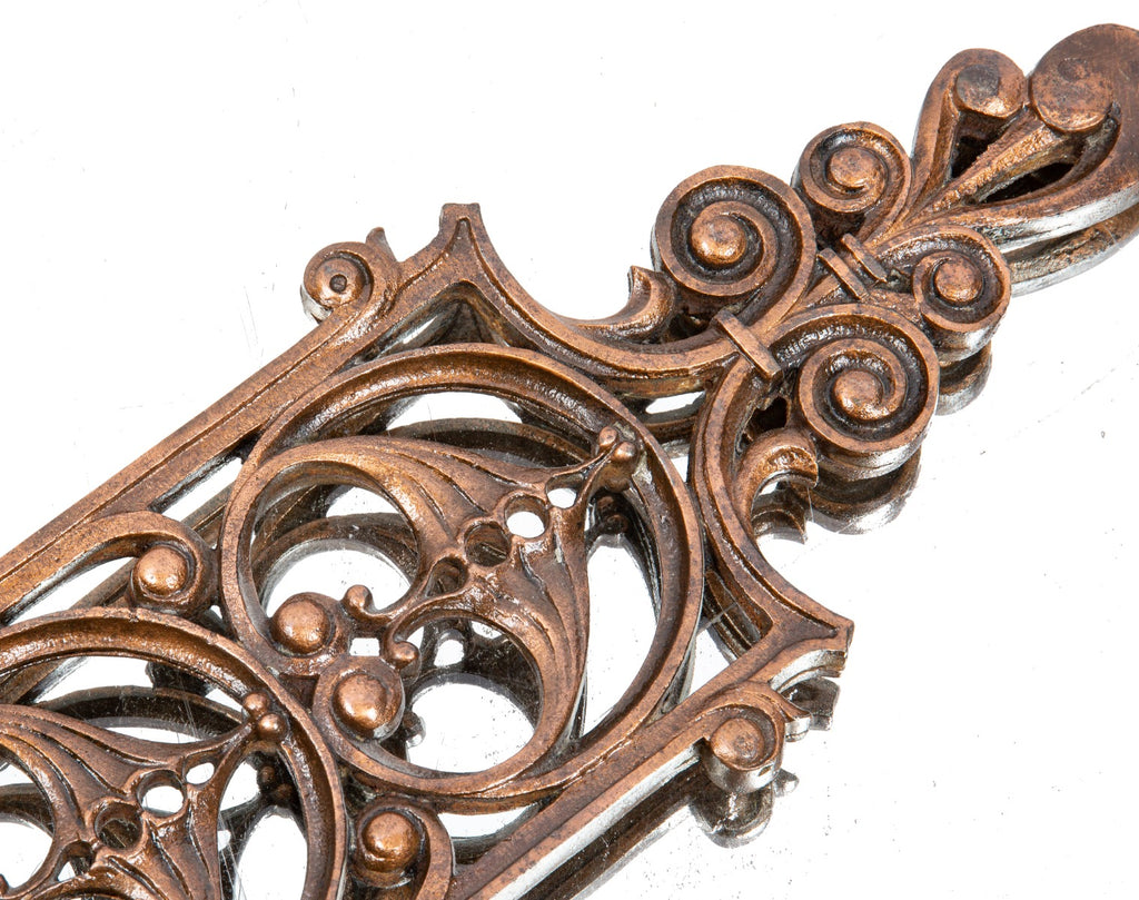 original copper-plated cast iron staircase balustrade salvaged from s.s. beman's 14-story pabst commerical building