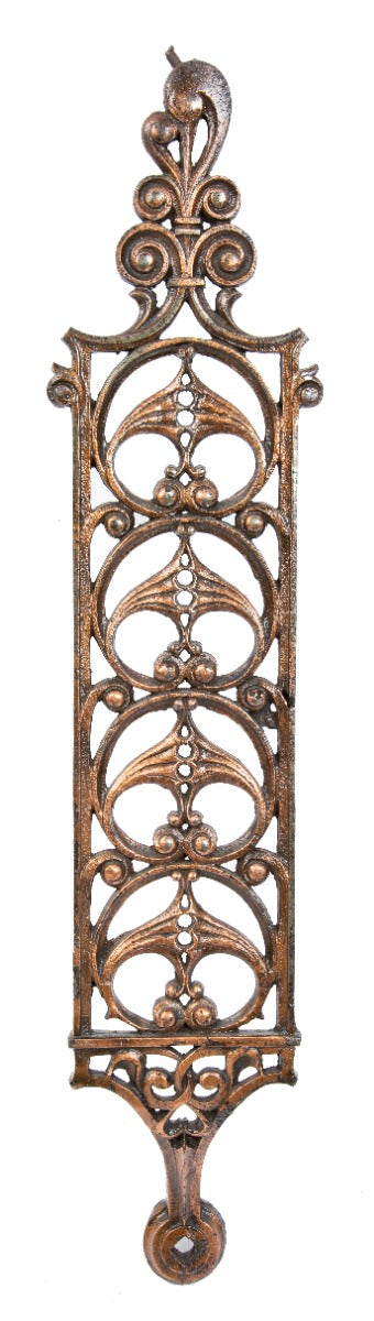 original copper-plated cast iron staircase balustrade salvaged from s.s. beman's 14-story pabst commerical building