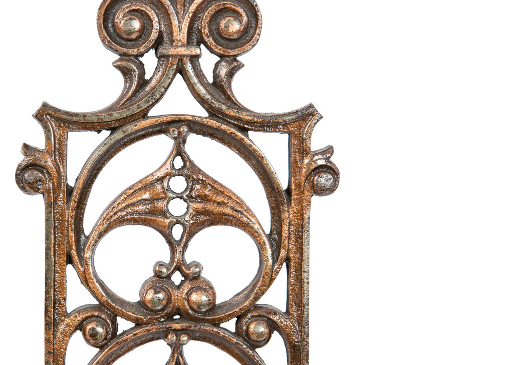original copper-plated cast iron staircase balustrade salvaged from s.s. beman's 14-story pabst commerical building