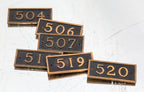 original c. 1907 michael reese hospital oversized cast bronze interior room number plaques