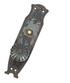 historically important original john wellborn root-designed cast iron doorknob and backplate from the kansas city board of trade building