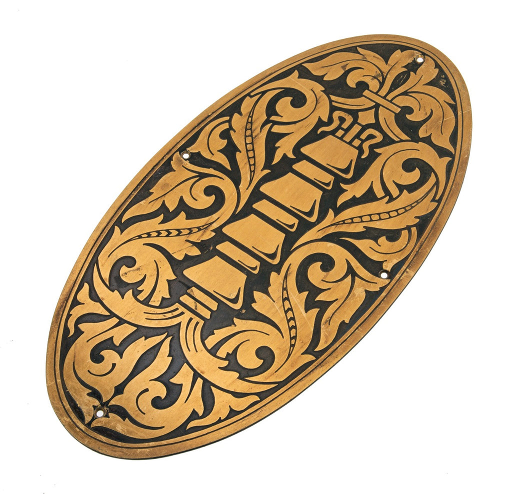 large lot of 13 matching heavy stamped bronze holabird and roche lasalle hotel elevator door decorative panels