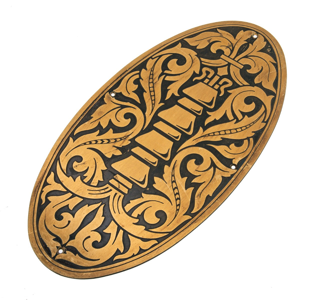 large lot of 13 matching heavy stamped bronze holabird and roche lasalle hotel elevator door decorative panels