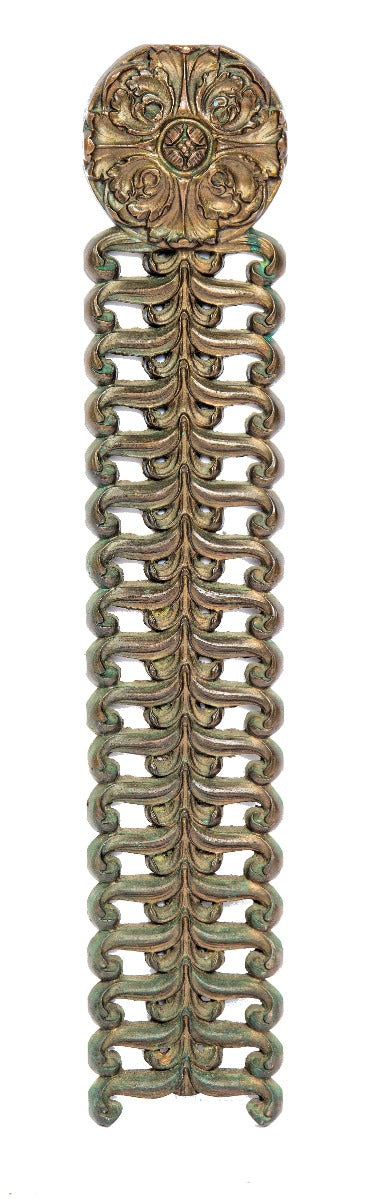 early 20th century original ornamental cast bronze holabird and roche-designed chicago city hall building elevator surround