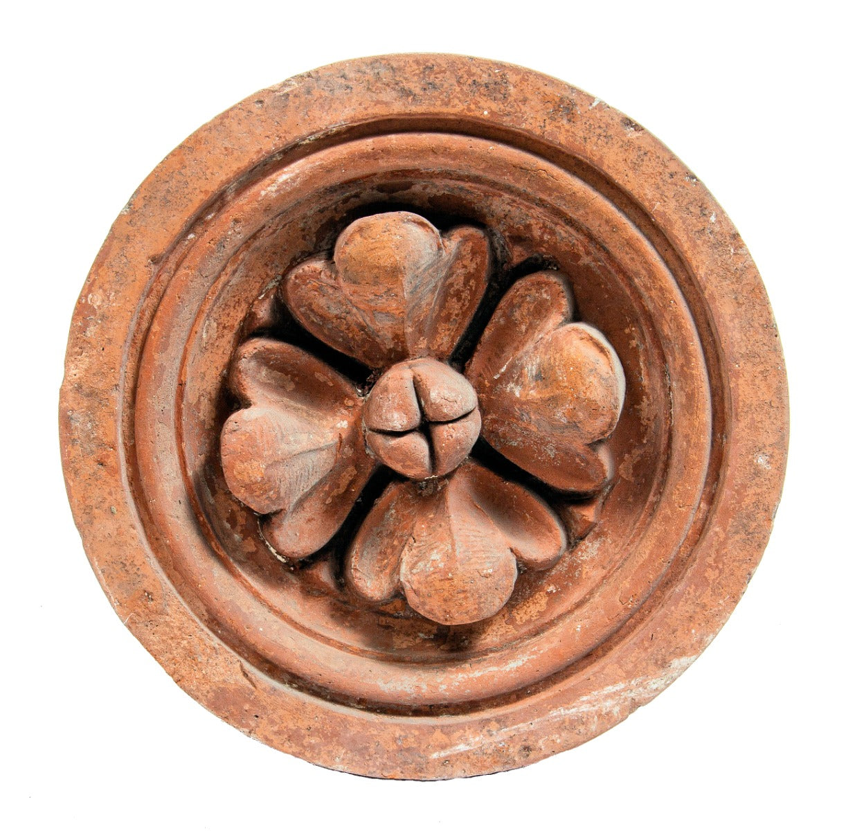 late 1870s or early 1880s exterior chicago building terra cotta rondel executed by the northwestern terra cotta works