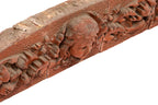 oversized exterior salvaged chicago 1884-85 residential red glazed terra cotta lunette with portrait head