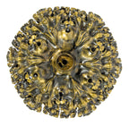original 1909 martin roche-designed ornamental cast brass university club ceiling light fixture